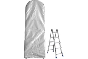 COOSOO Klappleiter Abdeckung Staubdicht Leiter Schutz Wasserdicht mit Kordelzug für Stufenleiter Terrasse Garten Outdoor Haushalt Leiter Aufbewahrungstasche Silber