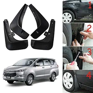 Oshotto Mud Flap (O.E.M Type) Compatible with Toyota INNOVA 2015,2016 (T-III) Cup Type (Set of 4)