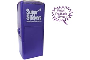 SuperStickers Verbal Feedback Given Pre-Inked Stamper - Purple