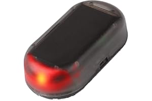 Onerbuy L'alarme Solaire de Voiture a simulé des lumières d'alarme Anti-vol de lumière d'alarme de LED Clignotant la Lampe de sécurité (Rouge)