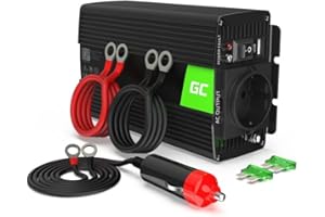‎GREEN CELL Green Cell® 500W/1000W 12V auf 230V Reiner Sinus Volt kfz Spannungswandler Wechselrichter Konverter Pure Sine Wave Power Solar Inverter DC AC Umwandler Stromwandler Zigarettenanzünder Steckdose