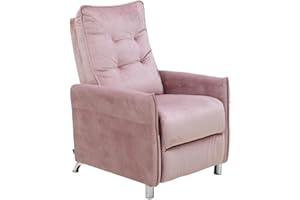 Astan Hogar Sillón Relax con Reclinación Manual, Tapizado en Terciopelo, Modelo Lui AH-AR30800RS