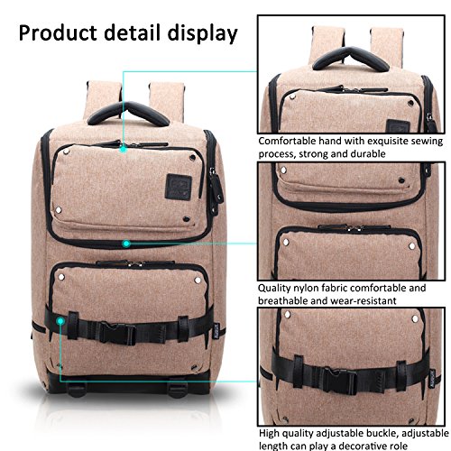 FANDARE Rucksäcke Laptop Freizeit Wanderrucksäcke 17“ Zoll Damen Herren Schulrucksack Schulranzen Reisen Leicht Wasserdicht Nylon - 7