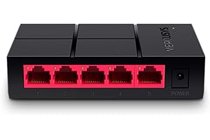 Mercusys TP-Link MS105G Switch Ethernet 5 Ports, Switch RJ45, Hub RJ45 pour la Maison et Le Bureau, Plug-and-Play, Montage sur Bureau, boîtier en Plastique