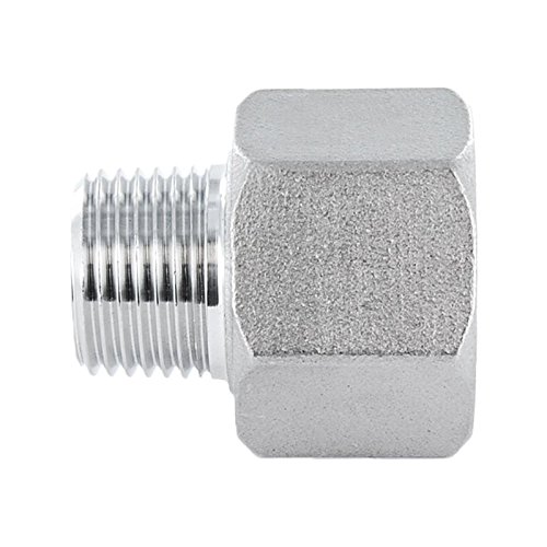 KI Edelstahl Reduzierstück neg. Muffennippel V4A Gewindefitting IG x AG – 1/2″ x 1/4″ - 2