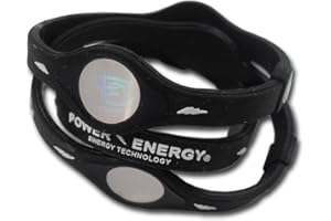 Power Energy, braccialetti Power Balance, sportivo in silicone, braccialetto da polso ologramma sportivo, con minerali naturali e ioni negativi