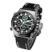 Produktbild Sansee Double Movement Wecker Quarz Armbanduhr Leder Sport Herren Uhr-NORTH Männer 's drei Grad wasserdichte Quarzuhr N - 6022 (Schwarz)