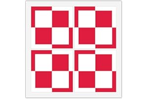 HANDMADE BY STUKK 4 x Polish Air Force Flag Vinyl Stickers For Car iPad Bumper Van Truck Lorry