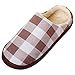 Produktbild Hausschuhe Warme Pantoffeln Damen Herren Winter Plüsch Stiefel Kariert DOLDOA