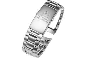 ROUHO Rostfritt Stål Klockarmband Metallarmband 20mm 22mm Ersättning Böjt Ände Borstat Professionell Länk Design Robust for O