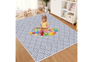 DJEDJEO Tapete de actividades bebe,125x125cm Suave Alfombra Infantil Colchoneta Infantil Plegable,alfombra Antideslizante con Bordes Cosidos, Antideslizante,tapete de actividades bebe multifuncional