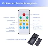 YISSVIC LED Ozean Projektor Lampe Schlaf Nachtlicht Lichtwecker mit Musik Fernbedienung Romantische Dekoration für Baby Kinder Schlafzimmer Wohnzimmer Party Kindergeburtstag Geschenk - 7