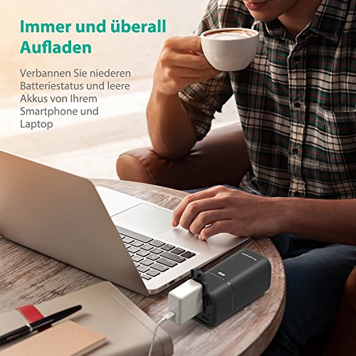 RAVPower 65W 20100mAh Powerstation Tragbare AC Ausgang f  r Haushaltger  te Ladeger  t Powerbank Reiseladeger  t mit Type-C Port und USB iSmart Port  