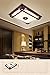Produktbild LED quadratische Massivholz klassische chinesische Wohnzimmer Schlafzimmer antike Acryl Deckenleuchte (mit Lichtquelle) ( größe : 97*77 )
