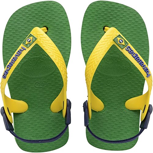 Havaianas Brasil Logo, Unisex Babies' Standing Baby Sandals, Green (Green 2703), 6 Child UK (24 EU) (22 BR)