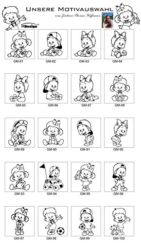 Babyaufkleber Kinderaufkleber mit eigenem Spruch Wunschtext GM-80 - 2