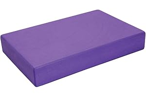 RUTH WHITE YOGA PRODUCTS 1 x Purple EVA Foam FULL Yoga Block | 5cm / 2 inch FULL HEIGHT | High Density EVA Non Slip Block for Yoga, Pilates and Home Workouts | 305mm x 205mm x 50mm