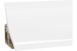 HOLZBRINK Profil d’étanchéité pour plan de travail, joint cuisine, profil décoratif, plinthe cuisine, Matériel PVC, couleur : Blanc, 23x23 mm 150 cm