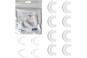 DEZP 4 Paia Faccette Dentali, Dentiera Provvisoria, Dentiera Finta Naturale,Universali Superiore E Inferiore,Provvisoria Denti Finti Per Uomini E Donne Di Denti Cattivi Denti Imperfetti