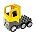 Produktbild Bausteine gebraucht 1 x Lego Duplo LKW gelb dunkel grau Chassis mit Kabine Laster Auto Unterbau für Set Bau Fahrzeug 4976 5653 4228456 1326c01 4499683 48125c03