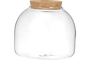 ULTECHNOVO Glass Terrarium Container - Succulent Plants Terrarium House - Micro Landscape Hydroponic Fish Bowl - Fern Succulent Air PlantsTerrarium, Desktop Candy Cookie Jar, Office Home Decoration