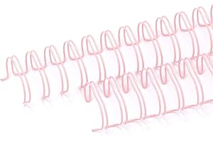 Craftelier - Kit di 2 spirali ad anelli doppi per rilegare album, quaderni, agende, calendari | Ideale per progetti di scrapbooking e artigianato | Ø 1,90 cm (0,75") - Colore rosa baby