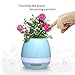 Produktbild Musik Blumentopf, BOLWEO LED Blumentopf Smart Touch Musik Pflanze Lampe mit Wireless Bluetooth Lautsprecher Klavier Musik Spiel Blumentöpfe Mehrfarbige LED Nachtlicht für Schlafzimmer, Büro, Wohnzimmer (Blau)