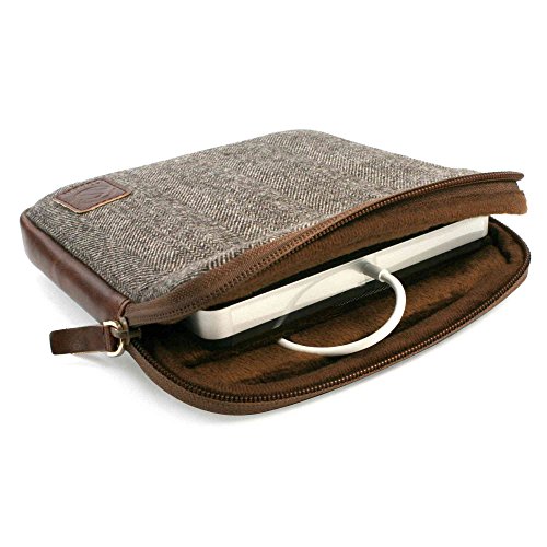 Tuff-Luv Herringbone Tweed Travel case für Apple USB Superdrive – Braun - 3