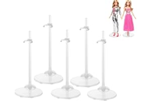BOBOZHONG Verstellbarer Puppenständer,10 Stück Puppen Ständerhalter Kunststoff Mini Puppenständer Unterstützung Puppenständerhalter Puppen Ständer Displayhalter,Puppenzubehör