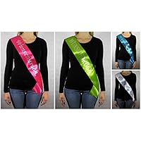 Schärpe Hochzeit Satinband 100 mm mit Wunschdruck Strass schnalle Schriftfarbe.