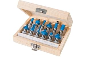 Silverline 251591 Coffret de 12 Fraises à défoncer TCT 12 mm couleur assortie