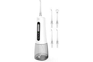 OLLSE Water Flosser Cordless Oral Irrigator Rechargeable Dental Water for Teeth Braces with 300ML Water Tank for Travel & Home Use (White)