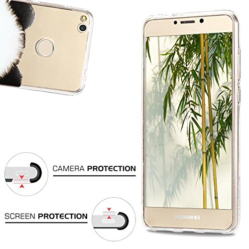 Funda Huawei P8 Lite 2017  CaseLover Huawei P8 Lite 2017 5 2  Carcasa Case Silicona Gel Clear Ultra Fina Flexibilidad Transparente Anti-rasgu  os Impresi  n Est  tica Cover para Huawei P8 Lite 2017 - Panda
