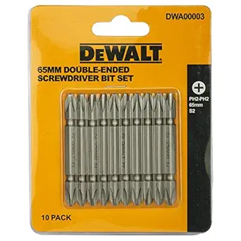 DEWALT DWA00003 Double Ended PH2 Screwdriver Bit Set 10 Pcs. (65 mm)