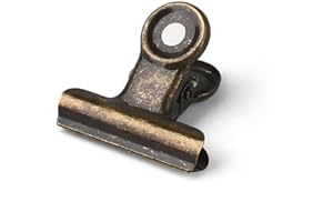 Coideal Small Bulldog Clips, 22mm Mini Binder Paper Clips Tiny Metal Clamps for Bags Tags, Picture Photo, Office (Bronze)
