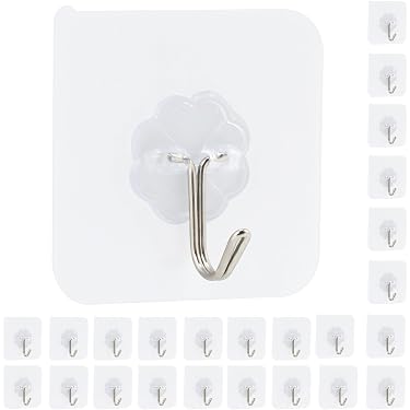 Pezzi ganci adesivi da parete, porta asciugamani da bagno, porta asciugamani da cucina, appendiabiti adesivo, montaggio a parete bianco | Leroy Merlin