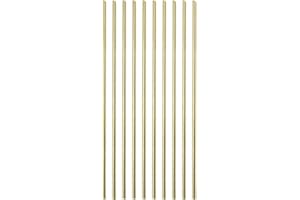 STORMSHOPPING 10PACK 1.5mm Solid Round Brass Rod Lathe Bar Stock Kit for DIY Craft Tool, 1.5mm / 0.06 inch in Diameter 300mm / 11.8 inch in Length