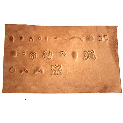 Racksoy 20stk Muster Lederstempel Set für Leder-Handwerk/Lederprägung Werkzeugsatz - 5