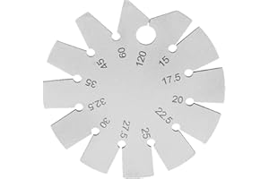 ROSVOLA Przyrząd do skosu nożowego, odporny na zarysowania, 70 mm, okrągły miernik kątowy do pomiaru krawędzi