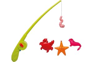 Simba 107796091Y06 - Magnetiskt Fiskespel - Simba Toys Magnetiska Fiskespel med Automatiskt Fiskespö Inkl. 3 Sjödjur, 36 cm