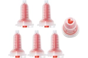 Dental Impression Mixing Tips, YOUYA DENTAL 50pcs Dental Intra Oral Tips for Dentistry Materials Mixing Tube Disposable Silicone Rubber Head Lab Products - Large Pink