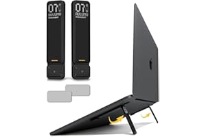 Aulumu G07 Supporto PC Portatile a Scomparsa | Raffreddamento Super Supporto Laptop | Rialzo Ergonomico per Laptop Stand da Scrivania per MacBook, Tutti i Laptop, Tablet, 8-20'', Nero