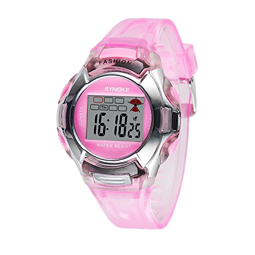 SYNOKE Girl Student Sport multifunktionale Digital Kinder Kinder Armbanduhr mit wasserdichten nachtlicht Alarm