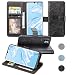 Produktbild Huawei P30 Pro 2019 Hülle, Handyhülle Premium Reach PU Leder Flip Wallet Tasche mit Kartenfach und Ständer für Huawei P30 Pro 2019 Smartphone (schwarz)