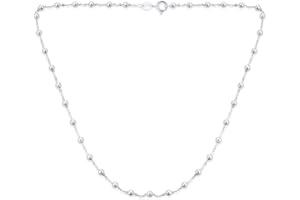 Bling Jewelry Collier Traditionnel Délicat En Argent Sterling .925 Avec Perles Rondes De 346 Mm Pour Femmes Et Adolescentesou Plaqué Or Poli De 161820 Pouces