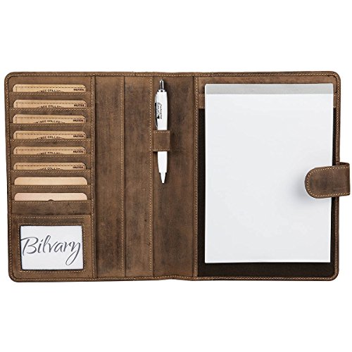 Greenburry Vintage Leder Schreibmappe A5 Konferenzmappe Aktenmappe Dokumenten Collegemappe Mappe BV-GB-5-25