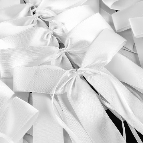 *Versand aus Deutschland*50 Weiss Antennenschleifen Schleifen Autoschmuck Autoschleifen Deko Hochzeit Party - 3