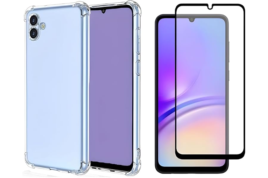 Clear Pouch & 9D Glass Premium Phone Protection Kit for Samsung Galaxy A07, Clear TPU Shockproof Case with 9D Tempered Glass 