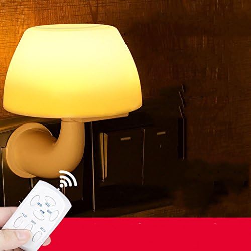 Remote Control Dimmer Night Light Plug-in Switch Led Light Control Creative Energy-saving Bedroom Bedside Lamp Baby Feeding Wall Lamp Sleep ( Color : Yellow )