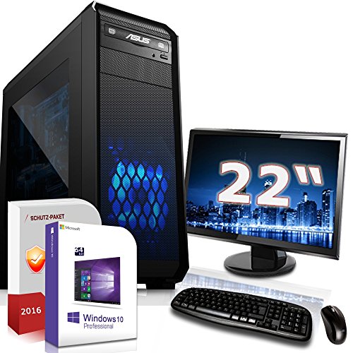 Komplett Set PC System mit TFT Intel J1900 4x2,4 GHz 16 GB GT 730 4GB